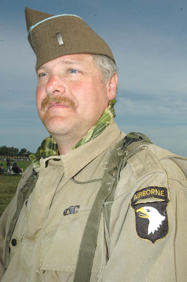 <b>James Radel</b> dressed in 101st Airborne Easy Company 506 Paratrooper Uniform. - Radel